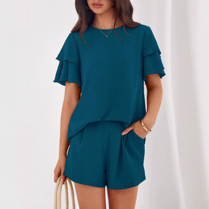 Damer Legende jumpsuit med ruffles detaljer og sidelommer Skovae