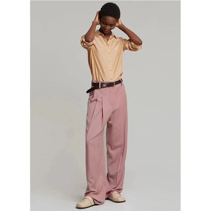 Dame elegant High-Waist plisserede bukser lavet af kvalitetsmateriale med behagelig pasform Stilla