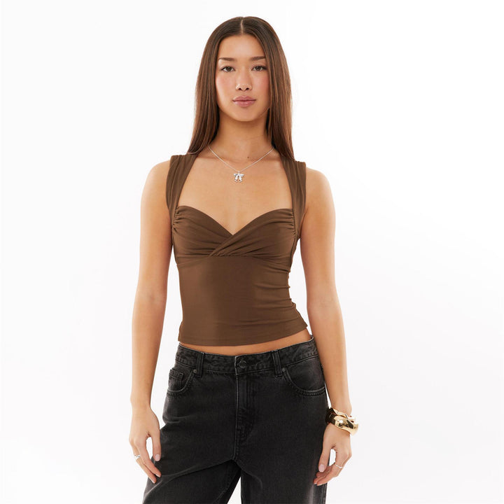 Dame Figursyet Top med raffineret drapering Stilla