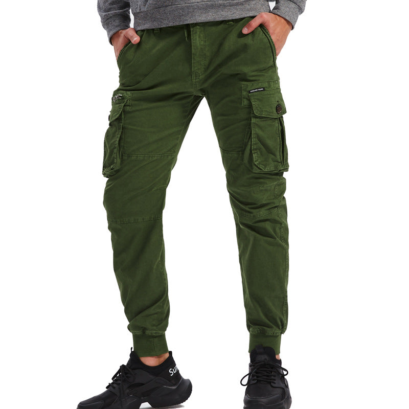 Herrer Utility Cargo-bukser med justerbare mansjetter Stilla