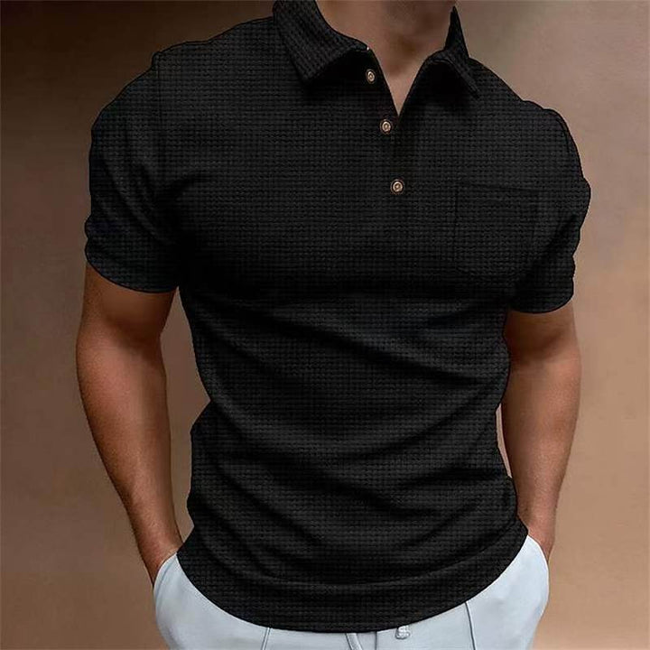 Herre kortærmet polo shirt med innovativt stof og moderigtigt design Stilla