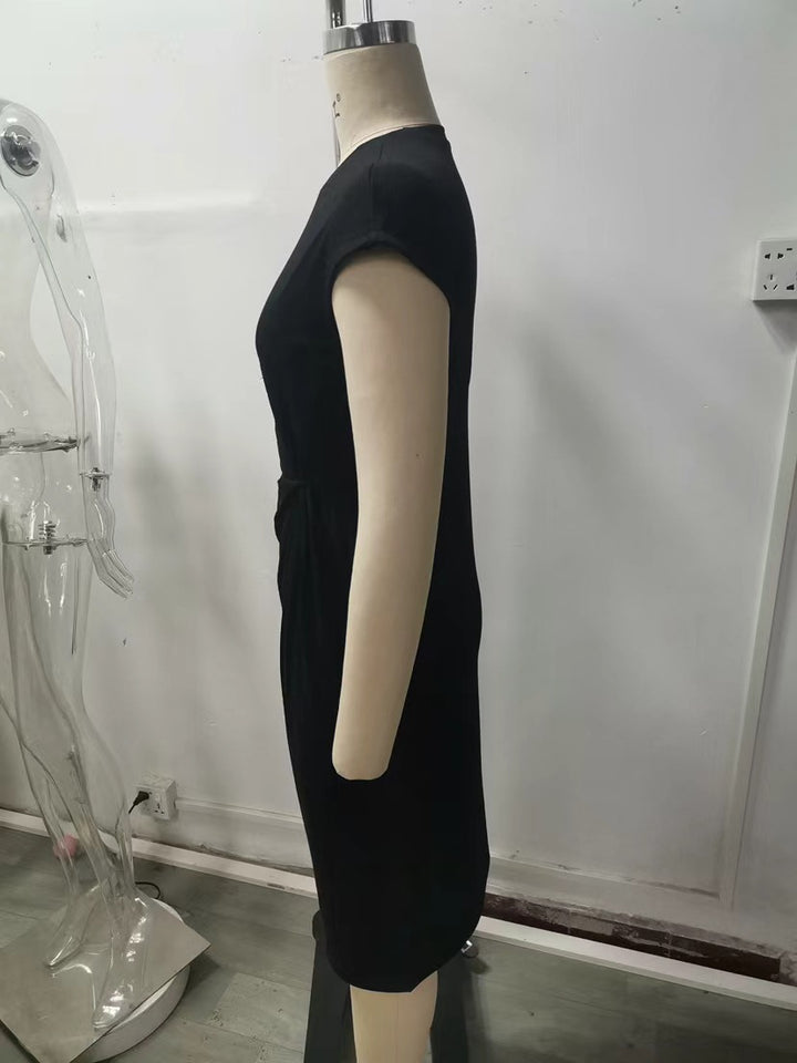 Dame elegant wrap kjole med figursyet design og fint jersey materiale Skovae