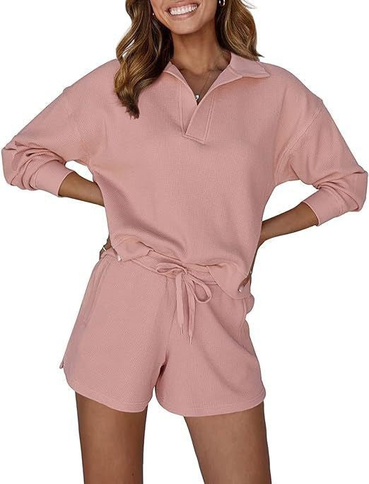 Dame afslappet poloshirt og shorts sæt Stilla
