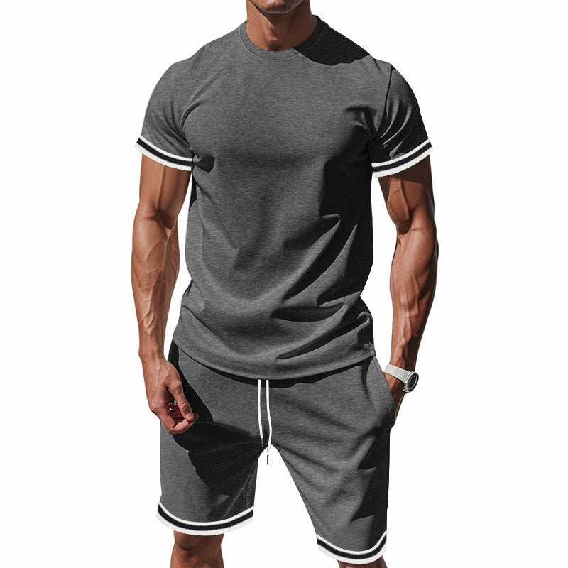 Herre sporty kortærmet outfit med kontrastdetaljer Stilla
