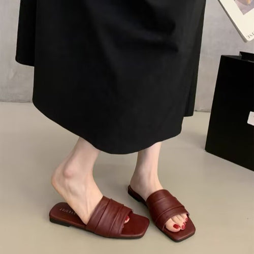 Femme Slide Sandaler med struktureret rem Stilla