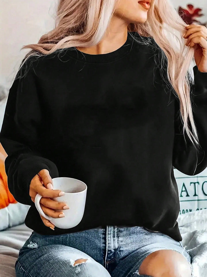 Dame sporty sweatshirt med trendy grafikdesign Stilla
