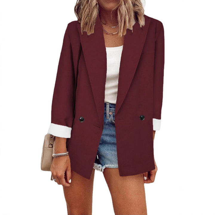 Dame Elegant Oversized Blazer med dobbeltrække af knapper og stilfulde detaljer Stilla