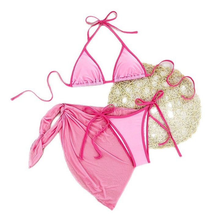 Dame Triangel-Bikini med elegant omslagstørklæde Skovae