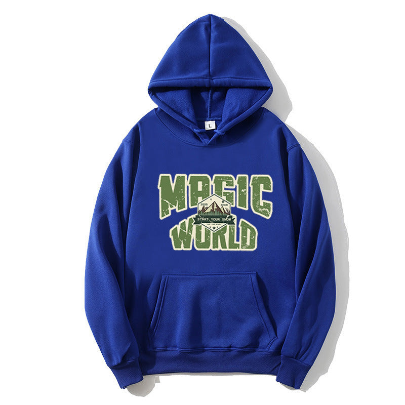 Dame hoodie med moderne grafisk print Skovae