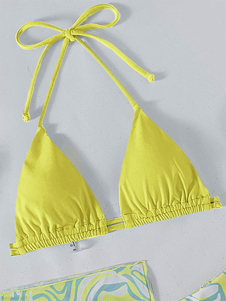 Dame Bikiniset med legende design og trendy omslagsskørt Stilla