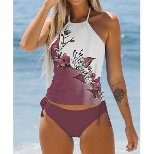 Dame Tankini-sæt med justerbare stropper og moderne hjerte design Stilla