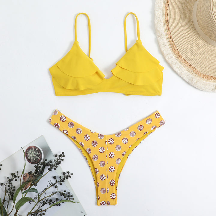 Dame Flirty Ruffle Bikini Sæt Stilla
