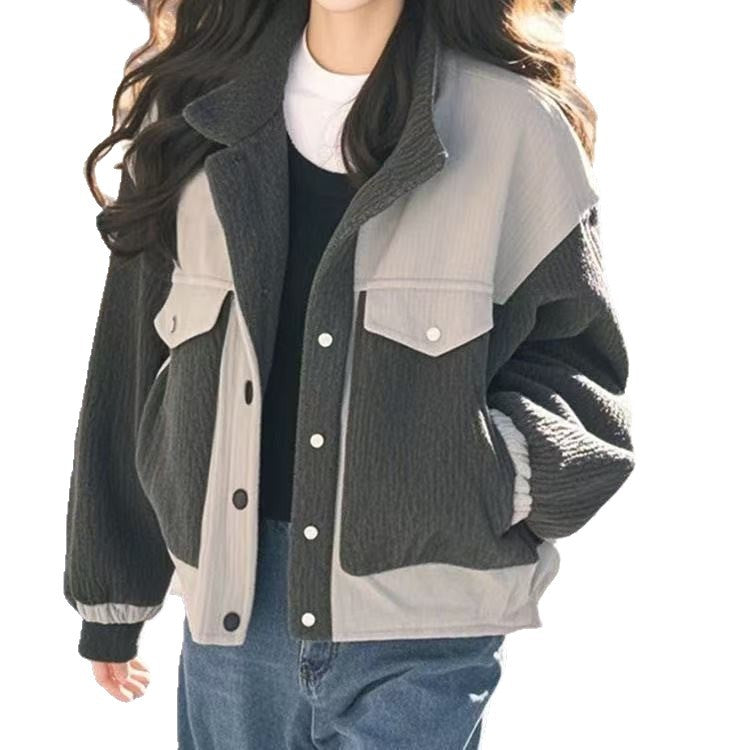 Damerne fashionable, oversized fleecejakke med struktureret design Stilla