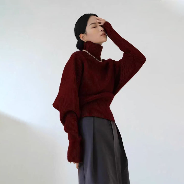 Femme Rullekrave Ribstrikket sweater Stilla