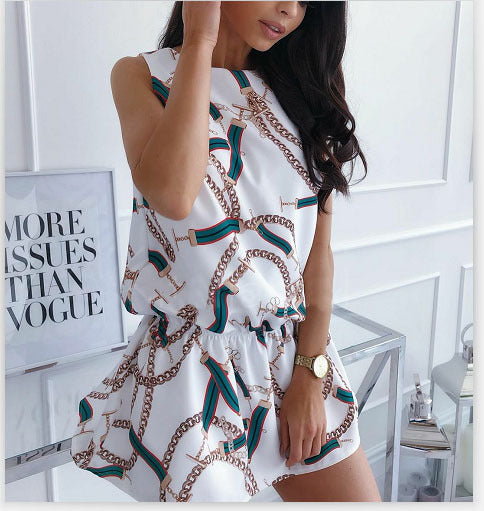 Dame Fritid Kædemønster Playsuit Stilla