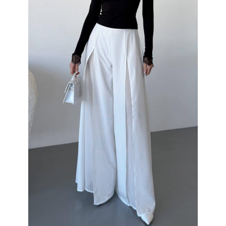 Dame Elegant lang Bukser med sidelange Slids og flydende Snit Skovae