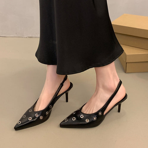 Dame Slingback-pumper med spids og hæl-detalje Stilla