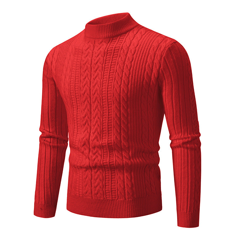 Herrer struktureret kabelstrik sweater Stilla