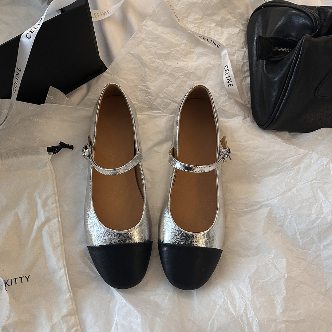 Femme Elegante Mary Jane Ballerinas med Stilig Spænde-Detail Stilla