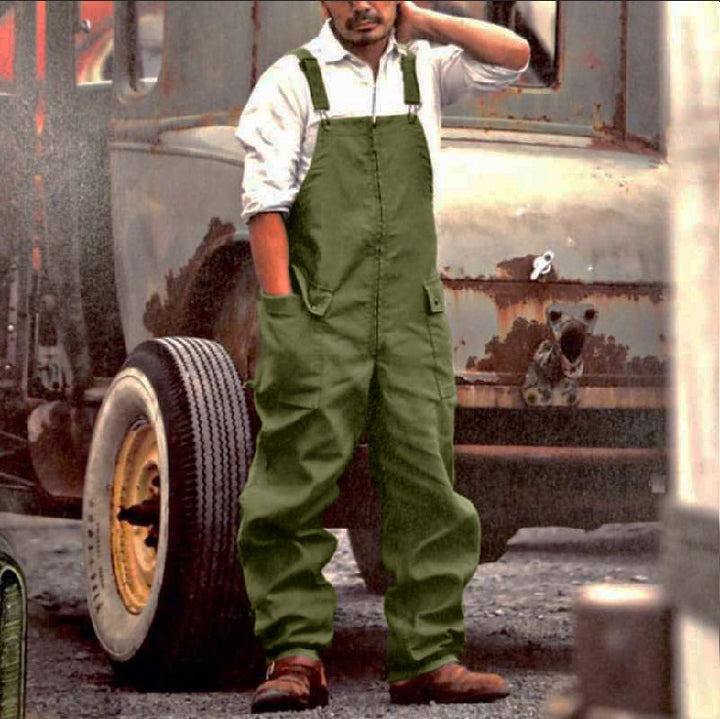 Herre buks med seler lavet af robust bomuldsblanding i vintage look Stilla