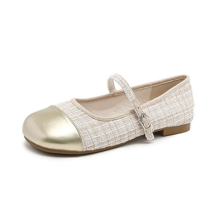 Dame ballerinaer med justerbar rem og elegant glansspids Stilla