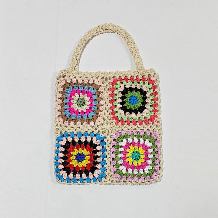 Dame hækle håndtaske i det karakteristiske granny square design Stilla