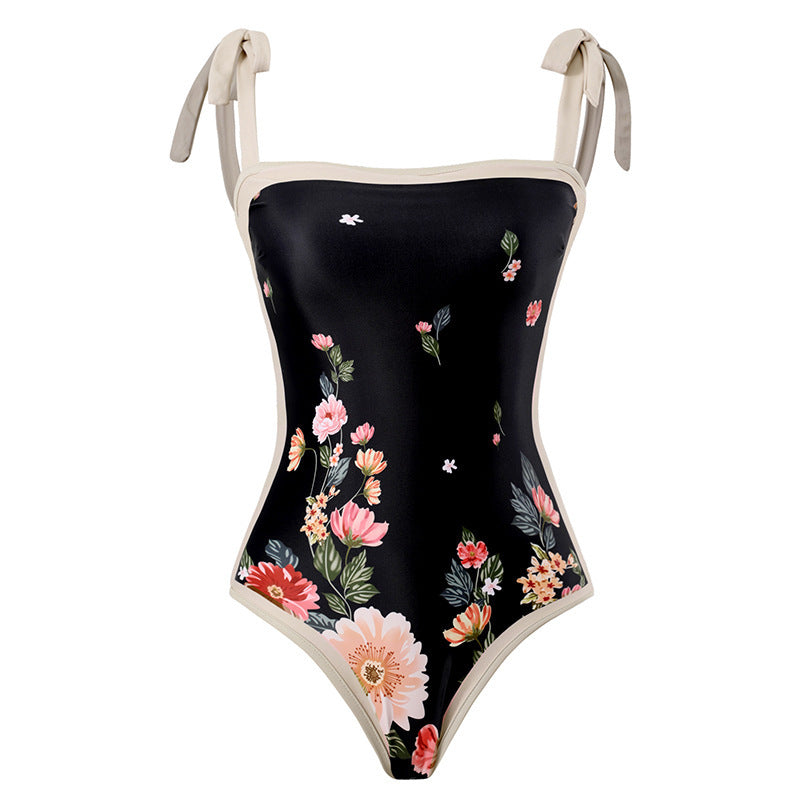 Dame badedragt med blomsterdesign og justerbare stropper Stilla