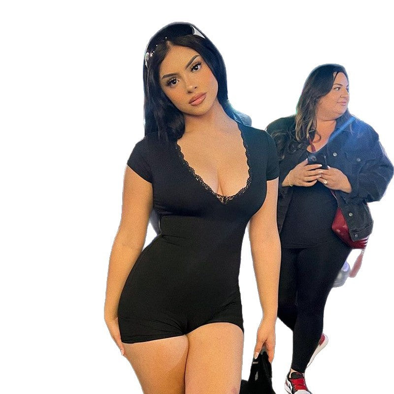 Dame Intimvask - Body med spidse detaljer Skovae