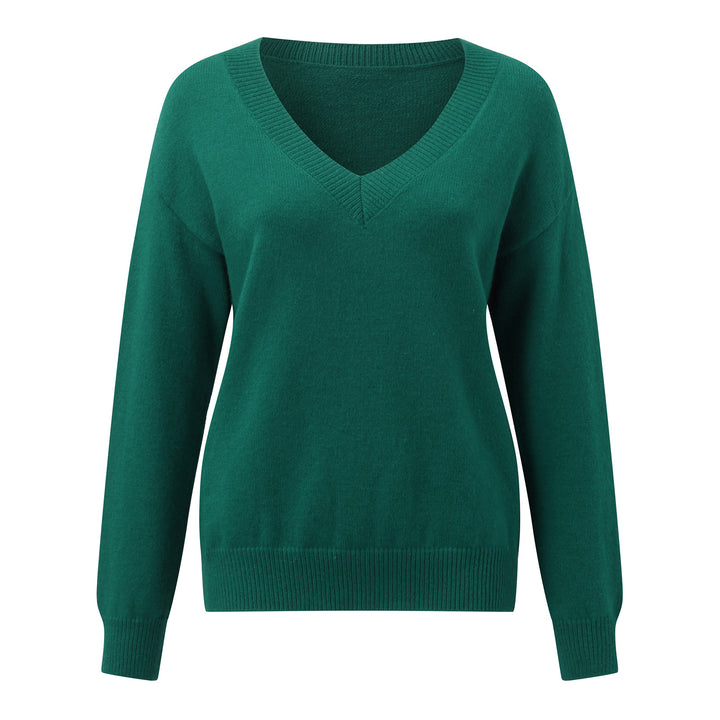 Dame elegant V-hals pullover Stilla