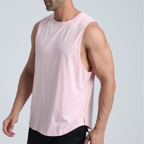 Herren ærmeløs fitness T-shirt lavet af åndbart materiale Stilla