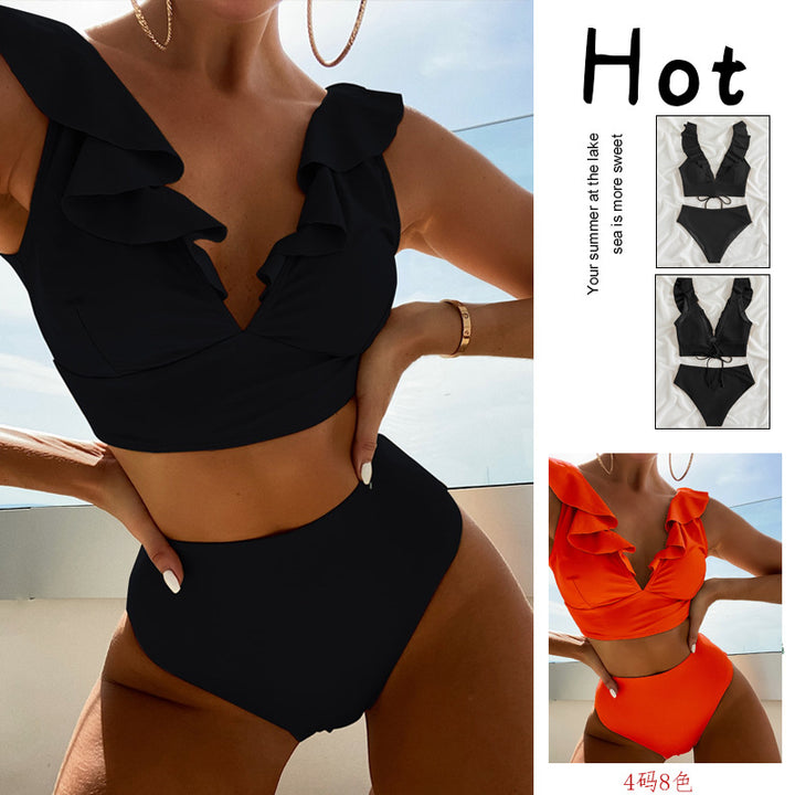 Dame Bikiniset med legende ruffle detaljer Skovae