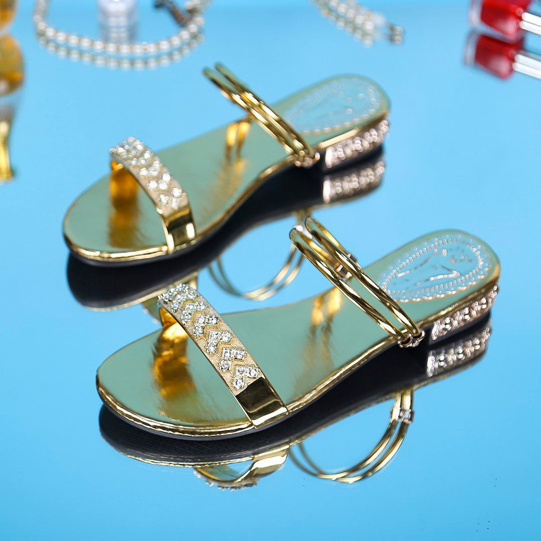 Dame Glamourøse Sandaler med glitrende accenter og elegant remdesign Stilla