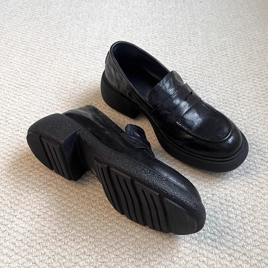 Dame Chunky-sål Læder Slipper Stilla