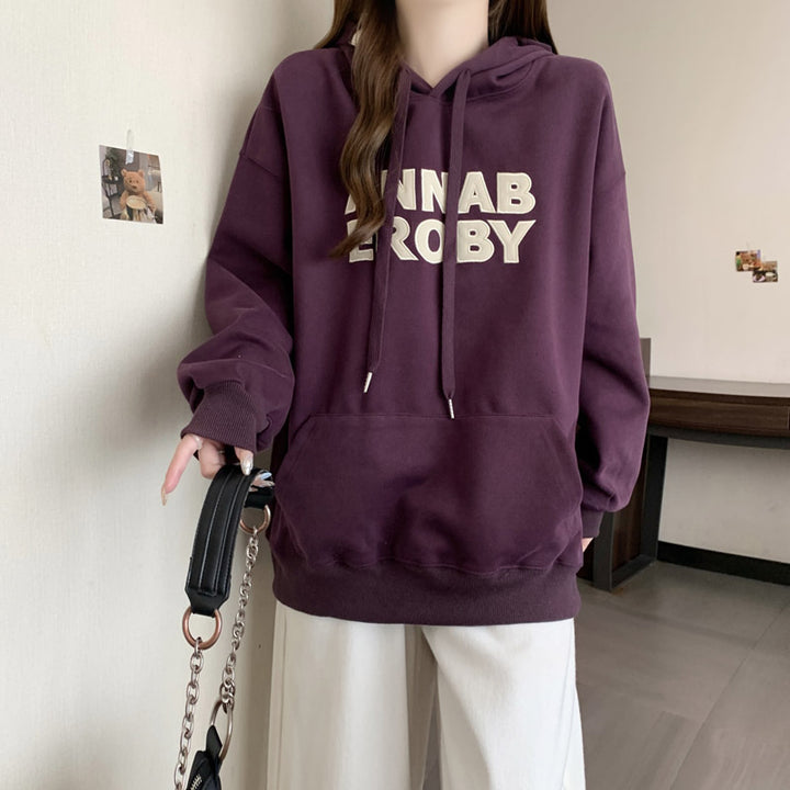 Dame Casual Grafik Hoodie med unik tekst Stilla