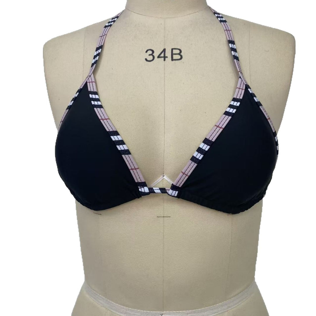 Dame triangel-bikini med mode snit og justerbare stropper Skovae