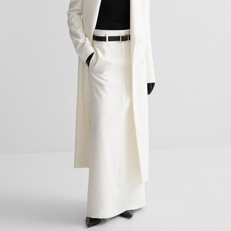 Dame Elegant Maxiskørt med sidelukning og høj talje design Stilla