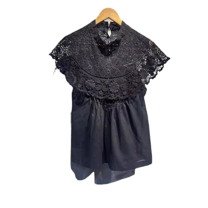 Damebluse med spidse og plissé-detaljer Stilla