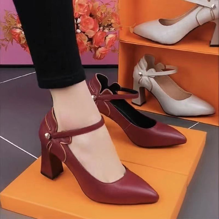 Damer elegante pumps med hæl og rem Stilla
