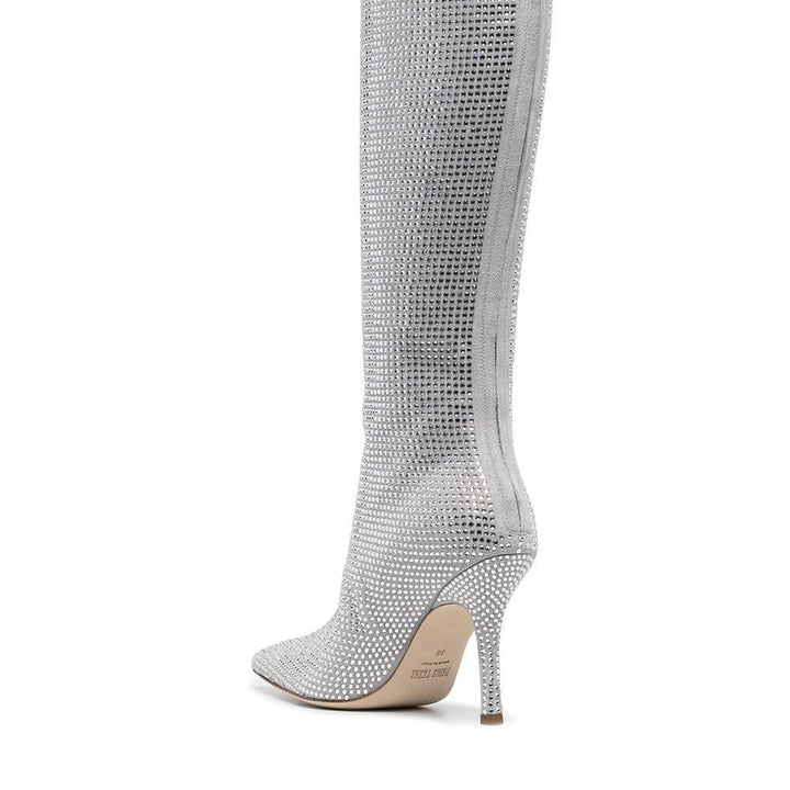 Femme Krystal-besmykkede Stiletto Over-knæ Støvler Stilla