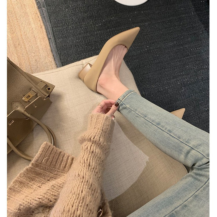 Dame spids Slip-On Ballerinas med elegant udskæringsdesign Stilla