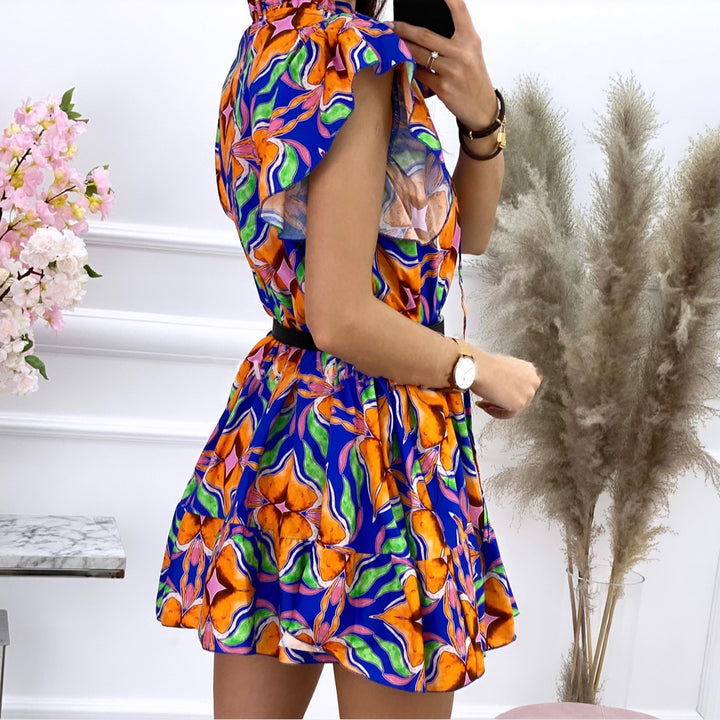 Dame Flared Flutter Sleeve Maxikjole Stilla