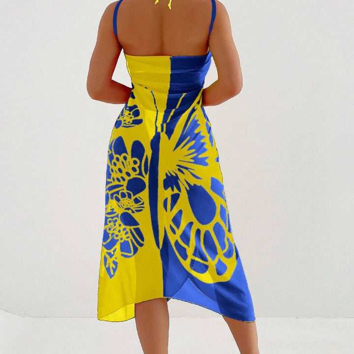 Dame Floral Print Schwimmeddelskjole Stilla