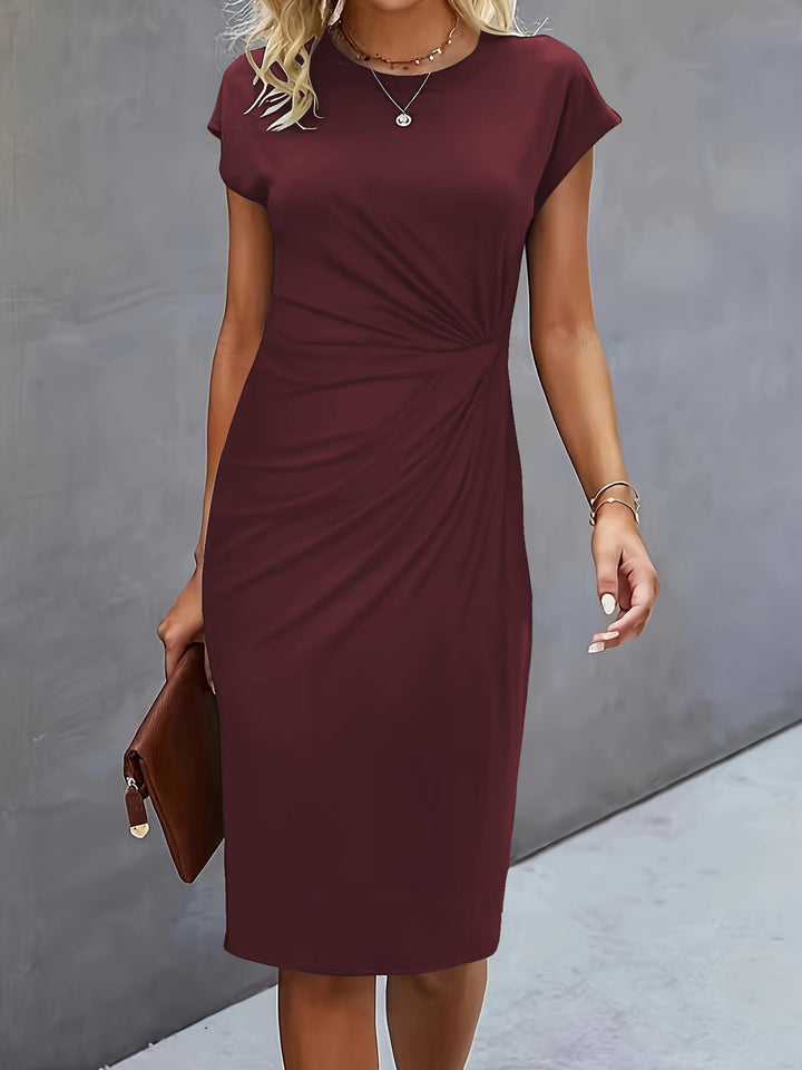 Dame elegant wrap kjole med figursyet design og fint jersey materiale Skovae