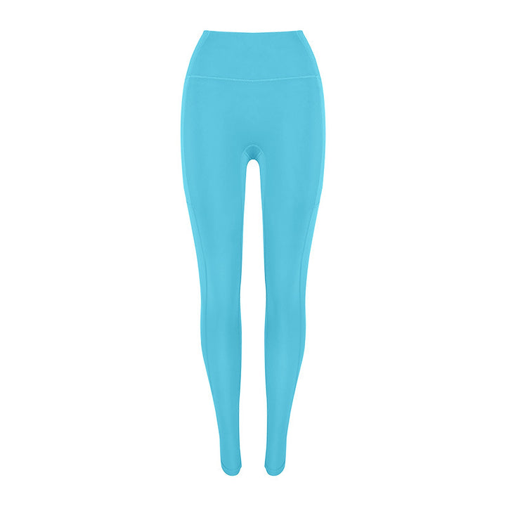 Dame højtaljede fitness-leggings i åndbart materiale Stilla