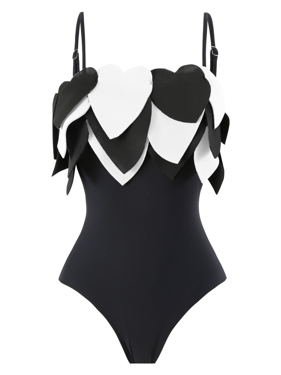 Dame bikini sæt med hjerteformede detaljer og højt skåret nederdel Stilla