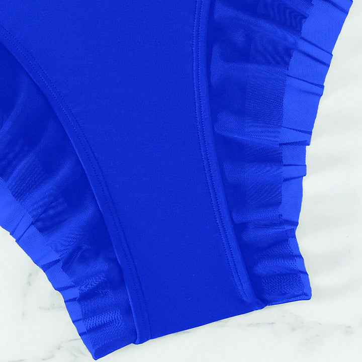 Dame bikini nederdel med ruffles og høj taljeområde Skovae