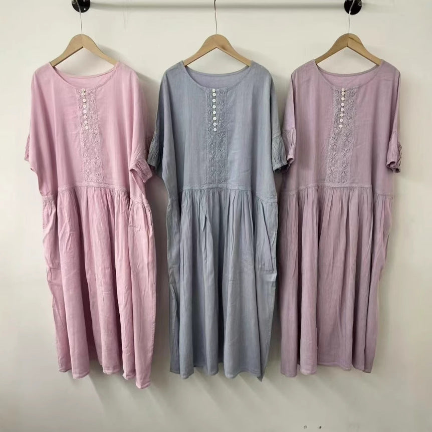 Dame Casual Shirt-Kjole i bomuld Stilla