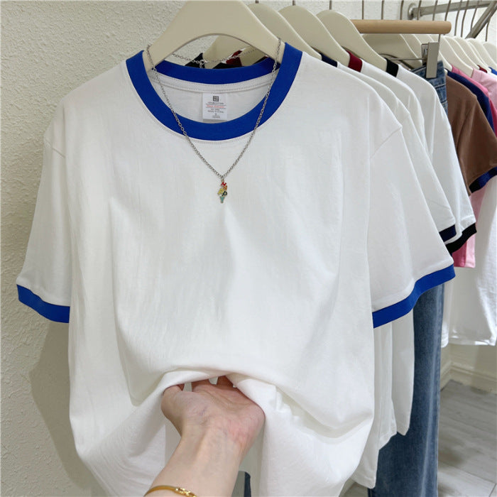 Femme Classic Kontrastbånd T-Shirt Stilla