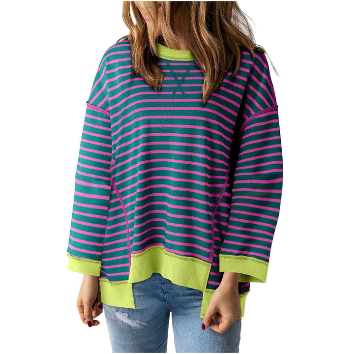 Dame afslappet stripe sweater med generøs pasform Stilla