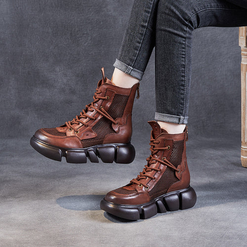 Herrer High-Top Åndbare Sneakers med Chunky-Sål Stilla